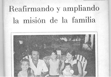 Reafirmando y ampliando la misión de la familia